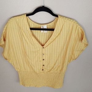 Japna Off Yellow Crop Top